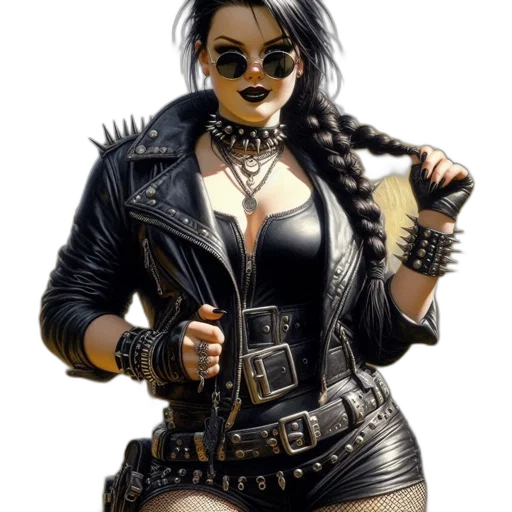 weapon, jacket, staff, concept art, comic book art, fantasy art, cyberpunk, woman transparent PNG cut-out