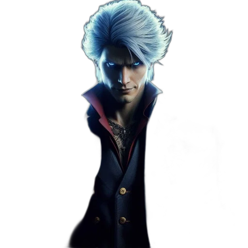 jacket, face, staff, concept art, fantasy art, comic book art, photorealistic, blue transparent PNG cut-out