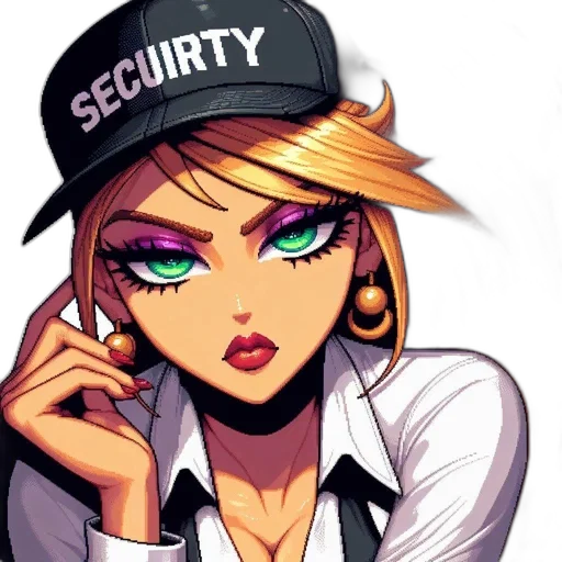 staff, jewelry, hat, cartoon, anime, cyberpunk, comic book art, animated transparent PNG cut-out