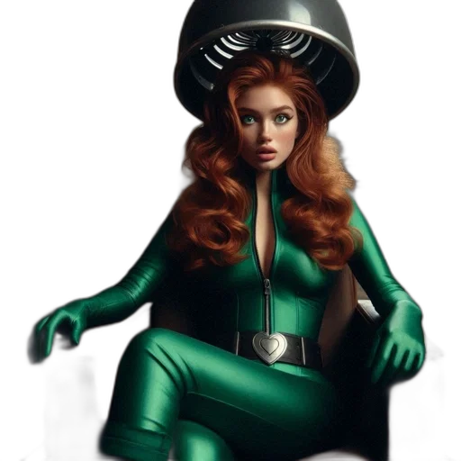 hat, crown, staff, comic book art, concept art, fantasy art, photorealistic, green transparent PNG cut-out