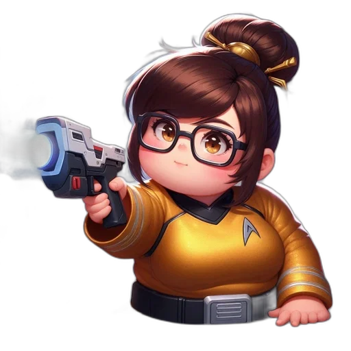 staff, weapon, robot, face, pixel art, concept art, cartoon, 3d render transparent PNG cut-out