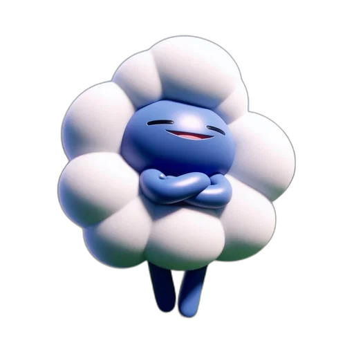flower, creature, staff, animal, 3d render, concept art, vaporwave, pixel art transparent PNG cut-out