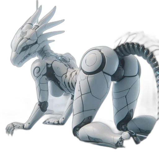 dragon, robot, creature, animal, concept art, 3d render, fantasy art, futuristic transparent PNG cut-out