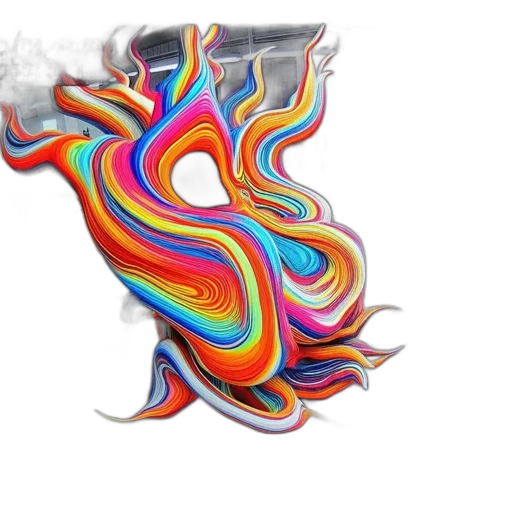 hair, dragon, crown, mask, 3d render, fantasy art, concept art, vaporwave transparent PNG cut-out