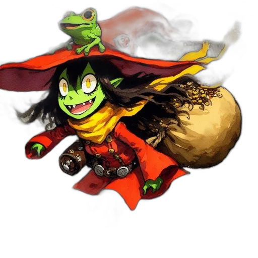 dragon, staff, concept art, fantasy art, pixel art, 3d render, green-skinned, witch-like transparent PNG cut-out