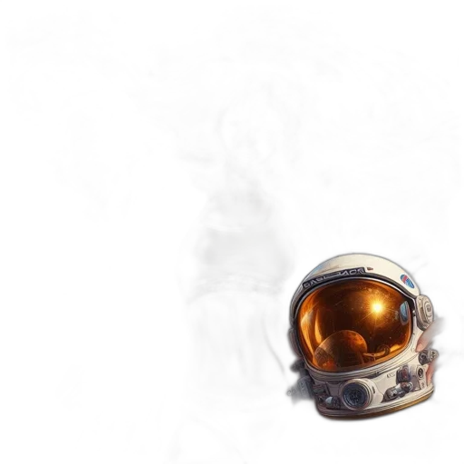 mask, robot, jewelry, crown, 3d render, concept art, photorealistic, outer space transparent PNG cut-out