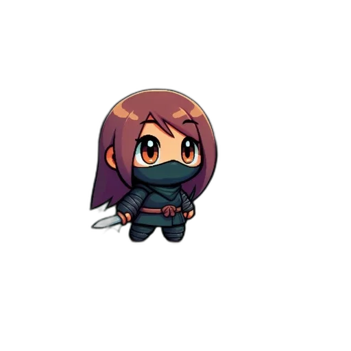 creature, weapon, staff, pixel art, anime, concept art, cartoon, dark transparent PNG cut-out