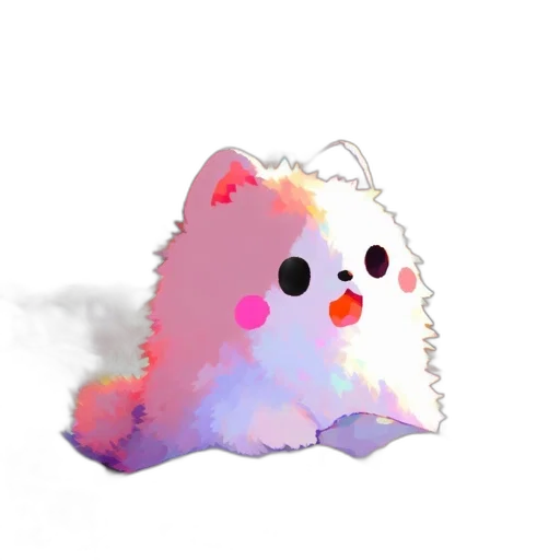 creature, animal, staff, dragon, watercolor, pixel art, concept art, vaporwave transparent PNG cut-out