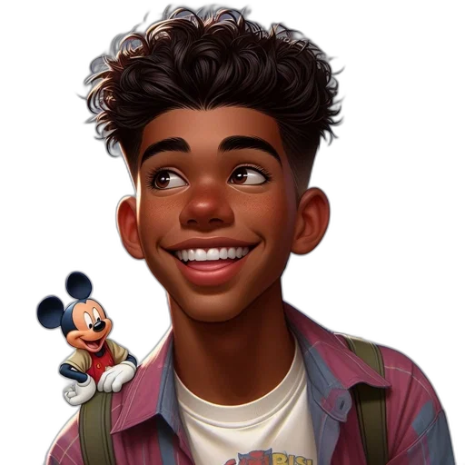 face, jacket, cartoon, concept art, photorealistic, comic book art, happy, boy transparent PNG cut-out