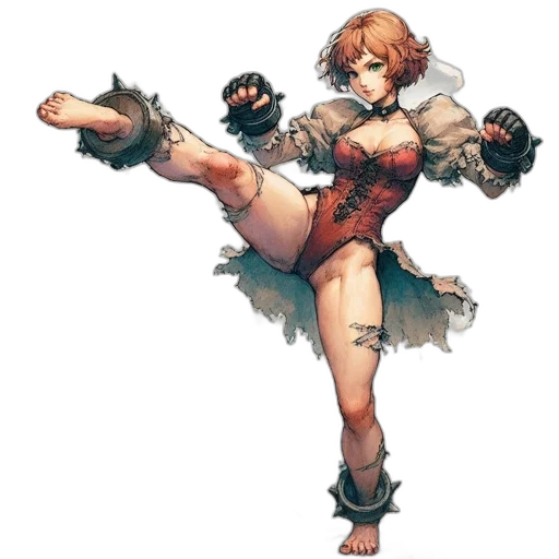 weapon, dress, staff, shoes, concept art, fantasy art, pixel art, watercolor transparent PNG cut-out