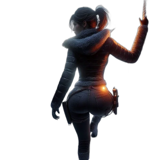 staff, jacket, weapon, sword, concept art, 3d render, fantasy art, cyberpunk transparent PNG cut-out