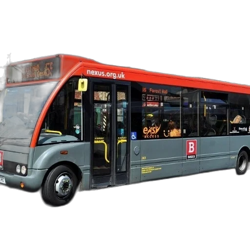 3d render, photorealistic, red, grey, bus, website, nexus, org transparent PNG cut-out