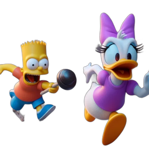 3d render, concept art, pixel art, cartoon, image, features, bart, simpson transparent PNG cut-out