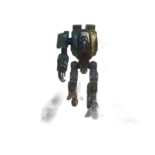 robot, weapon, creature, staff, concept art, 3d render, pixel art, watercolor transparent PNG cut-out