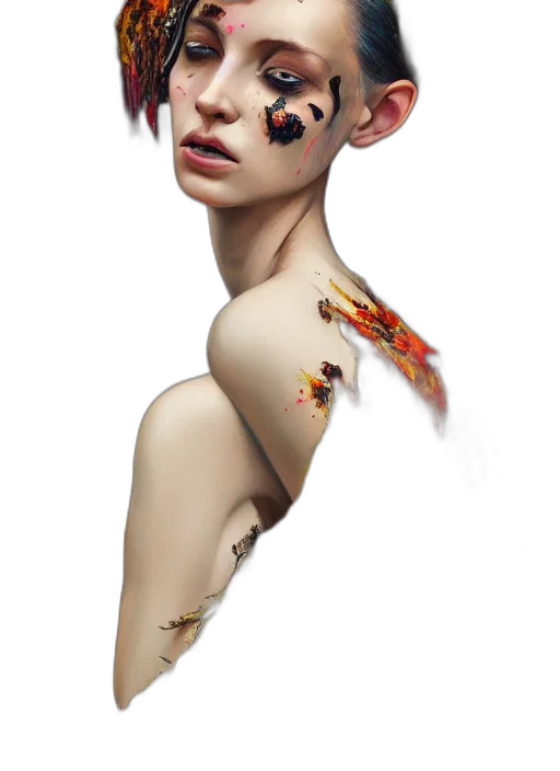 jewelry, creature, face, fantasy art transparent PNG cut-out