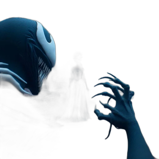 mask, robot, creature, concept art, comic book art, fantasy art, 3d render, fog transparent PNG cut-out