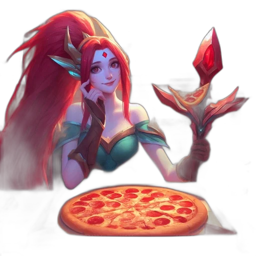 food, concept art, fantasy art, pixel art, 3d render, fire, red, colorful transparent PNG cut-out