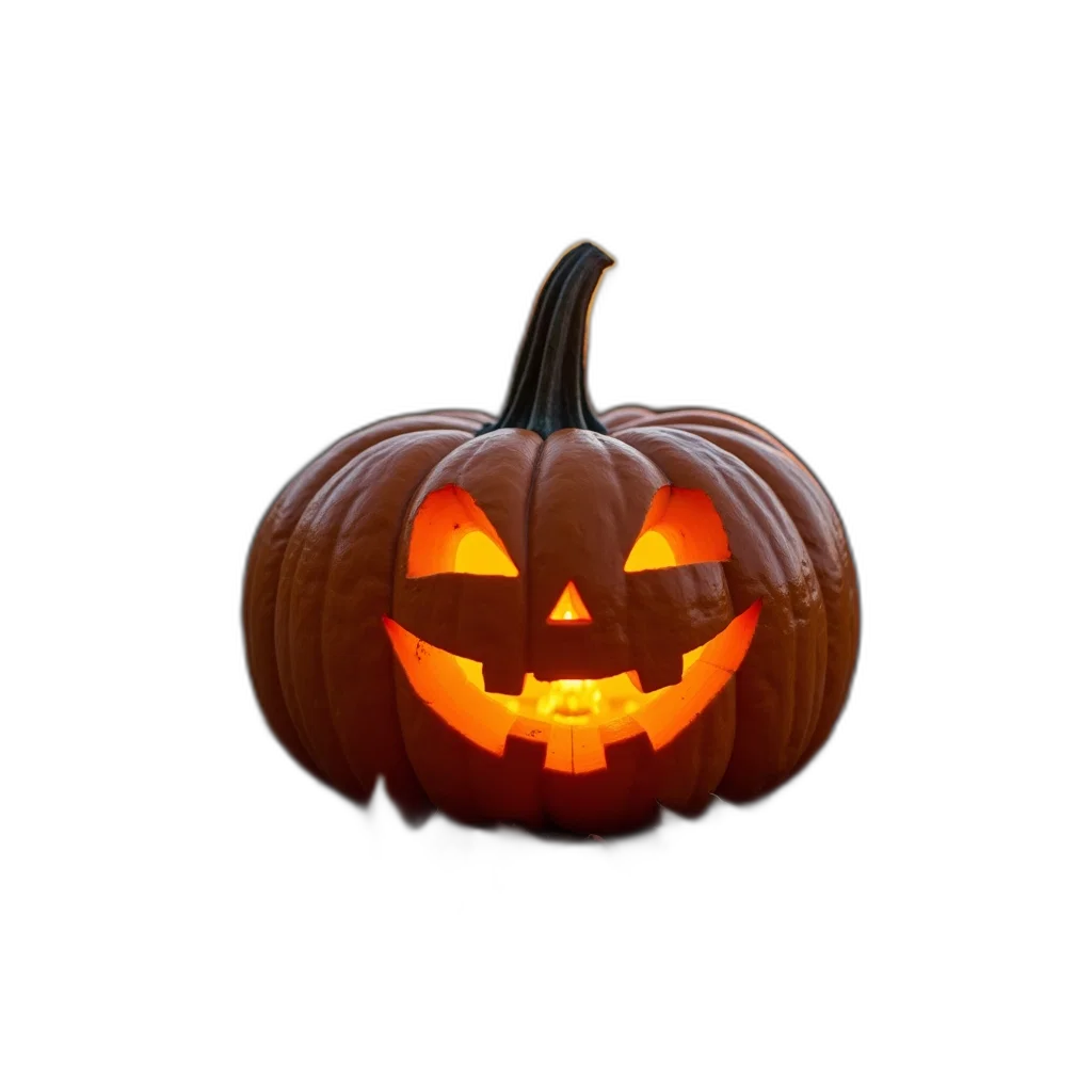 mask, face, 3d render, photorealistic, pixel art, carved, pumpkin, smiling transparent PNG cut-out