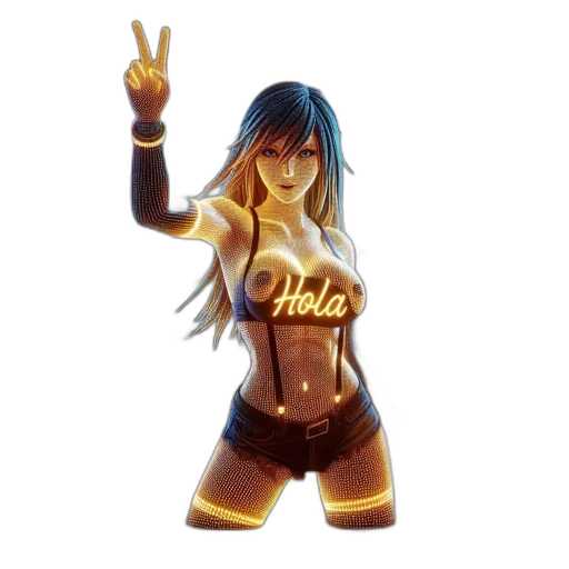 concept art, pixel art, fantasy art, cyberpunk, neon lights, golden, futuristic, cityscape transparent PNG cut-out
