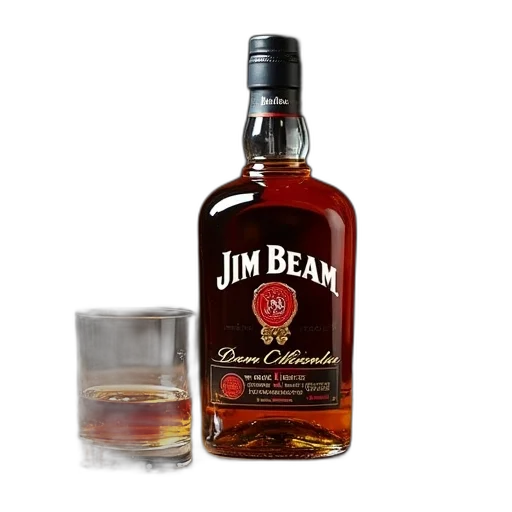 bottle, crown, jim, beam, double, oak, whiskey, 750ml transparent PNG cut-out