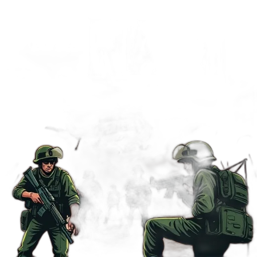 weapon, jacket, sword, staff, concept art, pixel art, comic book art, 3d render transparent PNG cut-out
