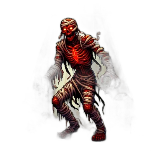 staff, creature, mask, weapon, concept art, pixel art, fantasy art, comic book art transparent PNG cut-out