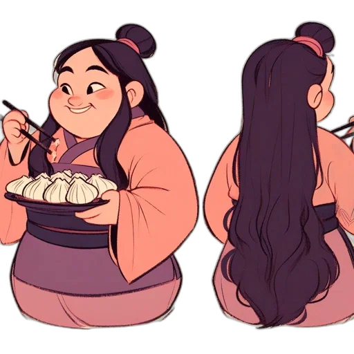 food, hair, creature, concept art, cartoon, watercolor, anime, pastel transparent PNG cut-out