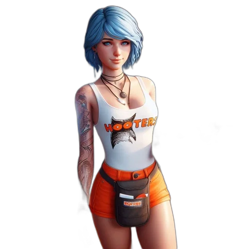 dress, staff, robot, concept art, cyberpunk, fantasy art, 3d render, neon transparent PNG cut-out