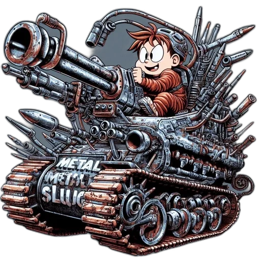 weapon, car, robot, animal, comic book art, concept art, pixel art, cartoon transparent PNG cut-out
