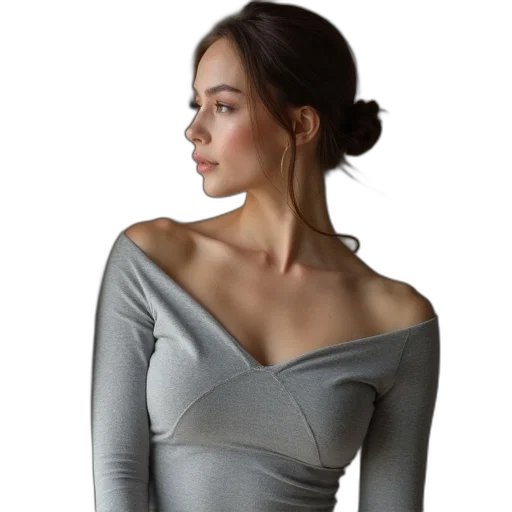 dress, jacket, jewelry, photorealistic transparent PNG cut-out
