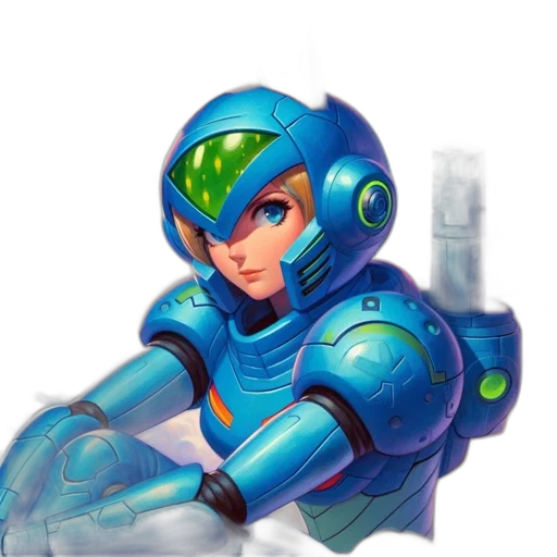 robot, weapon, staff, face, concept art, pixel art, fantasy art, 3d render transparent PNG cut-out