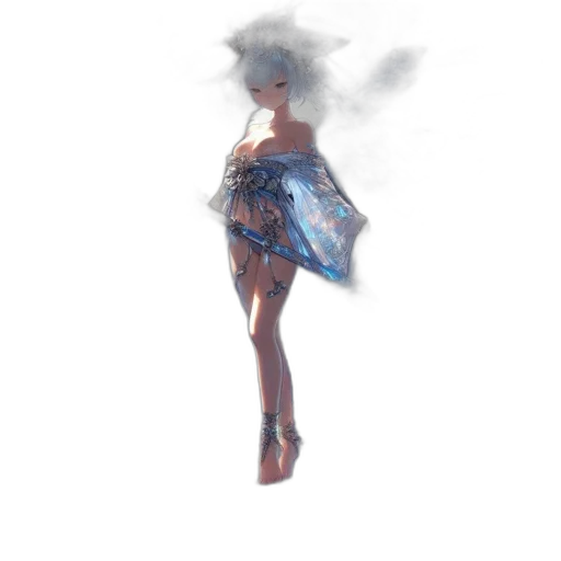 dress, umbrella, shoes, concept art, 3d render, fantasy art, pixel art, underwater transparent PNG cut-out