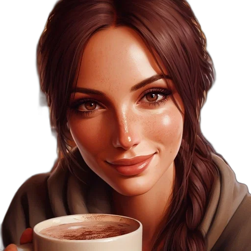 face, photorealistic, fantasy art, oil painting, concept art, earth tones, dark, woman transparent PNG cut-out
