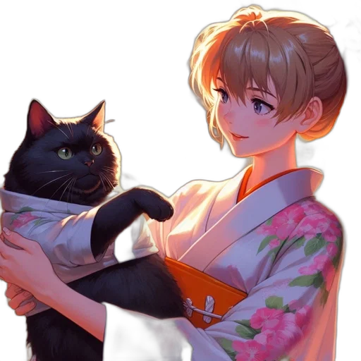 dress, staff, animal, creature, anime, concept art, pixel art, photorealistic transparent PNG cut-out