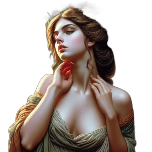 jewelry, crown, dress, face, fantasy art, photorealistic, concept art, pixel art transparent PNG cut-out