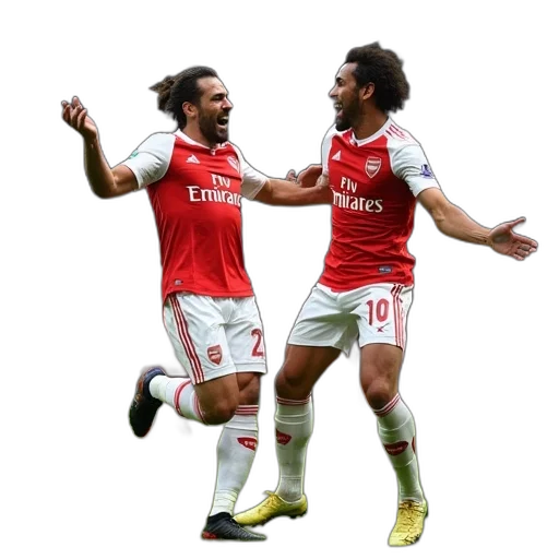 olivier, alzaena, arsenal, celebrates transparent PNG cut-out