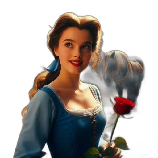 dress, face, crown, flower, fantasy art, photorealistic, oil painting, concept art transparent PNG cut-out