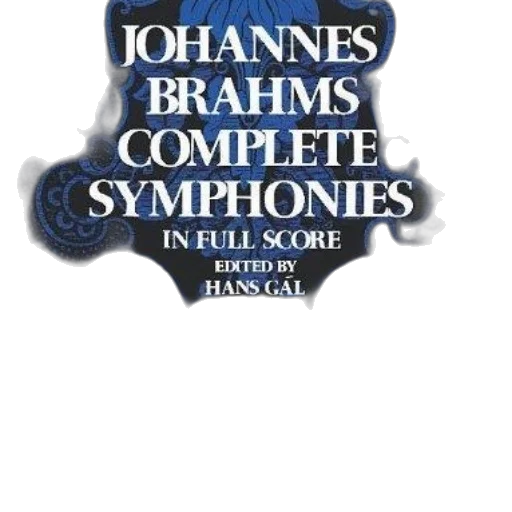 cover, johannes, brahms, complete, symphonies, full, score, edited transparent PNG cut-out