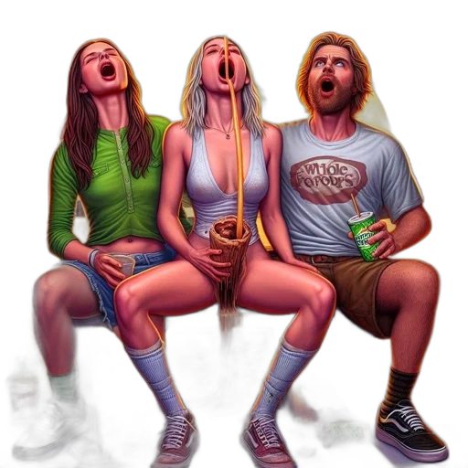 concept art, comic book art, photorealistic, fantasy art, neon lights, fire, neon, three transparent PNG cut-out
