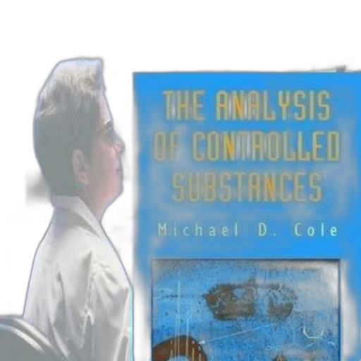 analysis, controlled, substances, michael, cole, featuring, blue, background transparent PNG cut-out