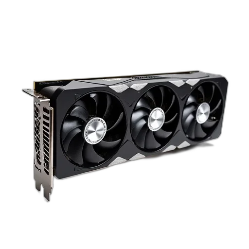 3d render, close-up, image, black, computer, graphics, card, three transparent PNG cut-out