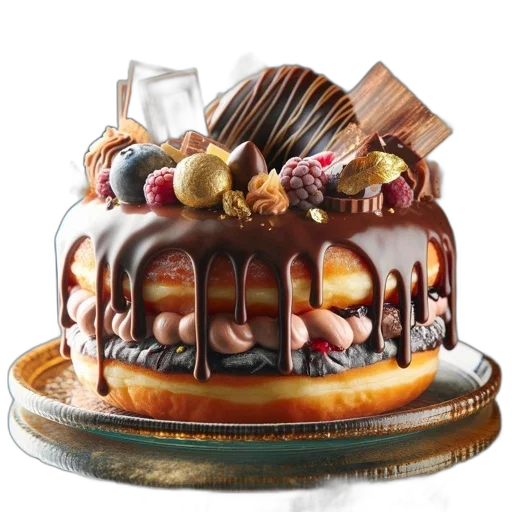 crown, food, hat, 3d render, photorealistic, elaborately, adorned, multilayered transparent PNG cut-out
