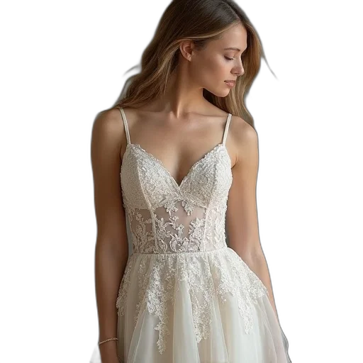 dress, lace, one, shoulder transparent PNG cut-out