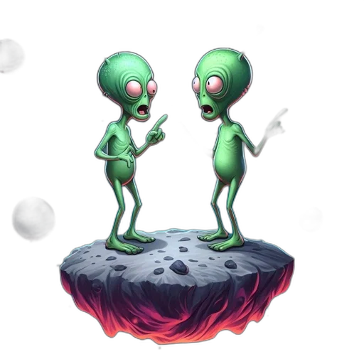 creature, robot, concept art, pixel art, 3d render, fantasy art, outer space, fire transparent PNG cut-out