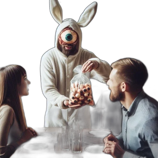 food, mask, creature, animal, concept art, photorealistic, 3d render, fantasy art transparent PNG cut-out