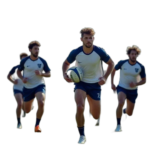 hair, group, young, men, playing, game, rugby, grassy transparent PNG cut-out