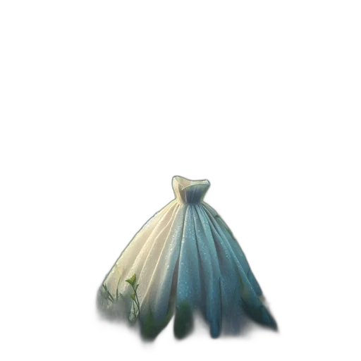 dress, crown, flower, bottle, 3d render, concept art, pixel art, fantasy art transparent PNG cut-out
