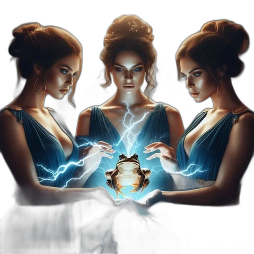 fantasy art, concept art, comic book art, pixel art, fire, neon lights, underwater, three transparent PNG cut-out