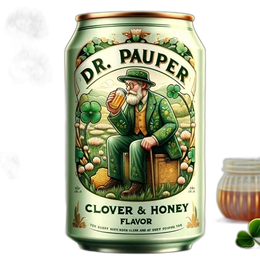 illustration, featuring, old, man, possibly, leprechaun, sips, beer transparent PNG cut-out