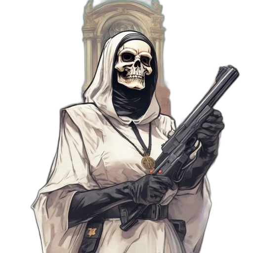 weapon, staff, mask, concept art, pixel art, comic book art, fantasy art, figure transparent PNG cut-out